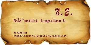 Némethi Engelbert névjegykártya